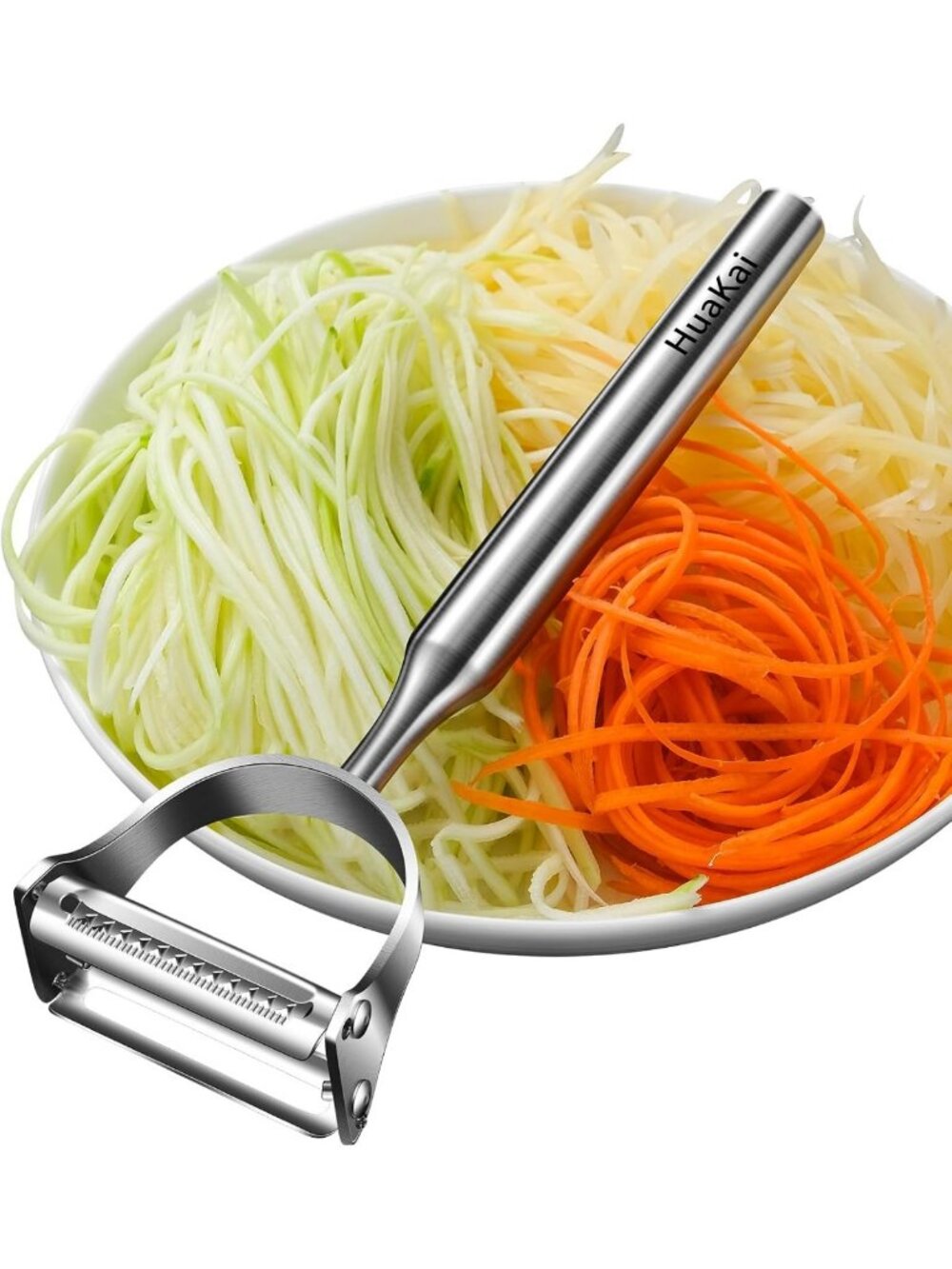 2-in-1 Stainless Steel Julienne Vegetable Peeler | Multi-Functional Kitchen Tool